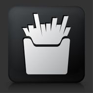 Black Square Button with French Fries Icon N3