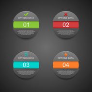 Modern Sphere Infographics Black Origam Style