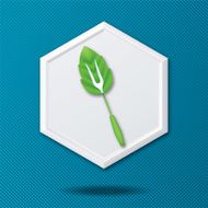 White 3D Hexagon Icon On a Blue Crosshatch Background N31