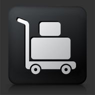 Black Square Button with Luggage Cart