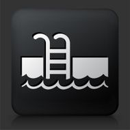 Black Square Button with Pool Ladder