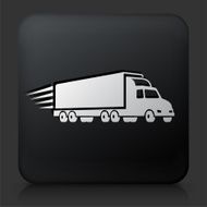 Black Square Button with Delivery Trucks N7