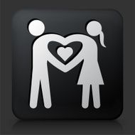 Black Square Button with Couple Icon N3