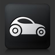 Black Square Button with Futuristic Car