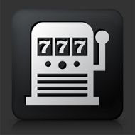 Black Square Button with Slot Machine N2