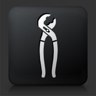 Black Square Button with Tools &amp; Hardware Icon N3