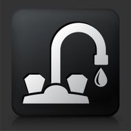 Black Square Button with Faucet Icon N4