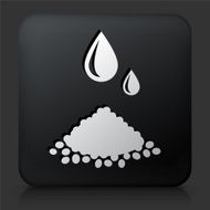 Black Square Button with Gardening Icon N2