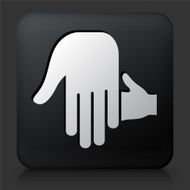 Black Square Button with Holding Hands