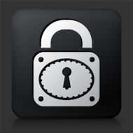 Black Square Button with Lock N2