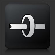 Black Square Button with Workout Machine N3