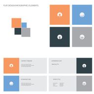 Flat design icons set infographics for business presentations N2