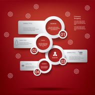 White infographic elements in Christmas design N6