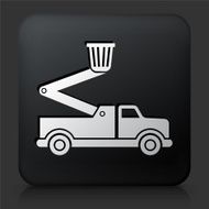 Black Square Button with Truck &amp; Lift