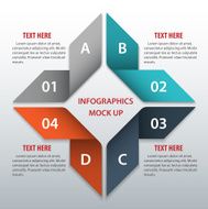 Modern business corners origami style options banner Vector illustration
