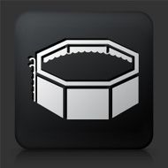 Black Square Button with Pool Icon