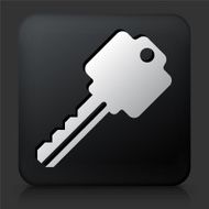 Black Square Button with Household Key N6
