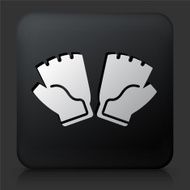 Black Square Button with Workout Gloves