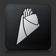 Black Square Button with Temaki Sushi