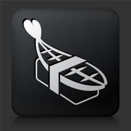 Black Square Button with Nigiri Sushi N2