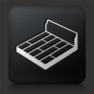 Black Square Button with Floor Board Icon