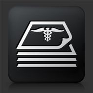 Black Square Button with Medical FIles N2