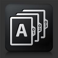 Black Square Button with Computer Security N2
