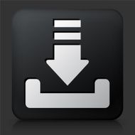 Black Square Button with Download Icon N2