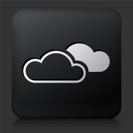 Black Square Button with Clouds