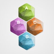 Abstract hexagon infographics template N6