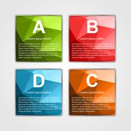 Abstract 3d square infographics template