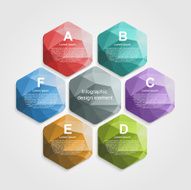 Abstract hexagon infographics template N7