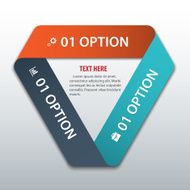 Modern business triangle origami style options banner Vector illustration