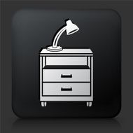 Black Square Button with Filing Cabinet N3