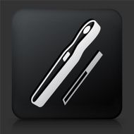 Black Square Button with Pregnancy Test N2