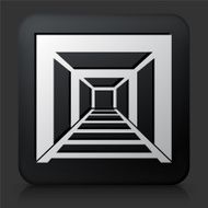 Black Square Button with Mining Tunnel