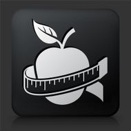 Black Square Button with Apple N4