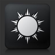 Black Square Button with Sun N3