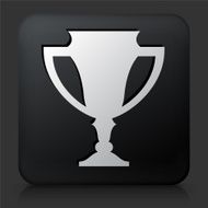 Black Square Button with Trophy N14