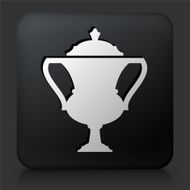 Black Square Button with Trophy N15