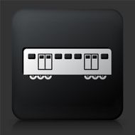 Black Square Button with Train Icon N5