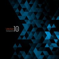 Abstract polygonal triangles poster N25