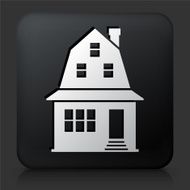 Black Square Button with Home Icon N23