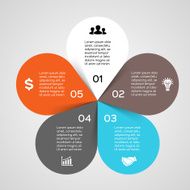 Business circle infographic diagram with options N17