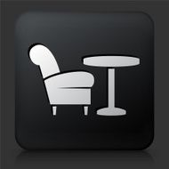 Black Square Button with Chair &amp; Coffee Table