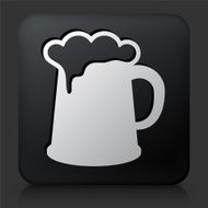 Black Square Button with Drink Glass Icon N3