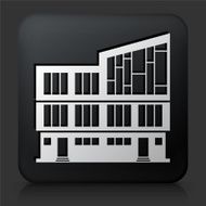 Black Square Button with Building Icon N41