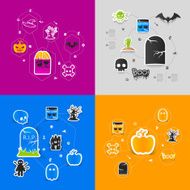 Halloween flat infographic N320