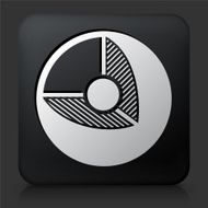 Black Square Button with Cell Icon