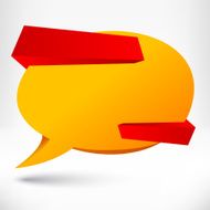 Blank empty speech bubble Origami banner background N18